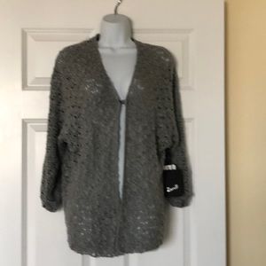 Brand New Open Front Sweater - one hook closure